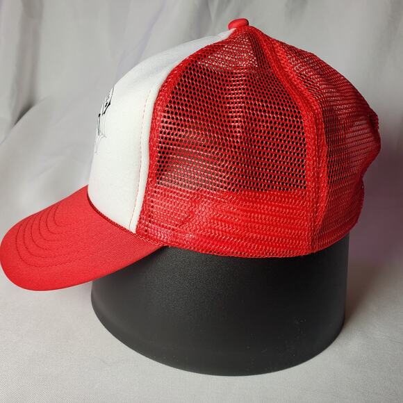 Vintage Jesse James Spider Black Widow Mesh Trucker Hat Red White Snap Back - Picture 3 of 9